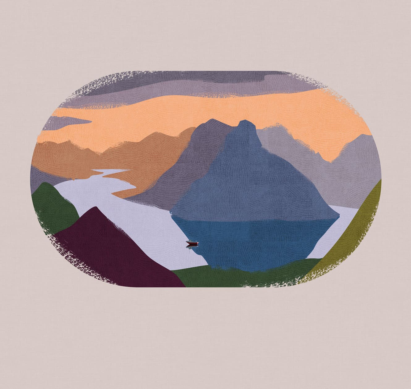 Панно Luna Круиз Путешествие в интерьере Фьорды CRZ2 001 3×2